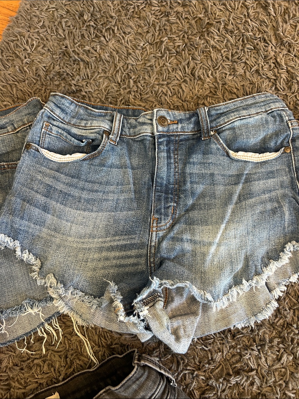 Bundle of Women’s Denim Shorts - Black, Coral, Light Blue - Picture 7 of 9
